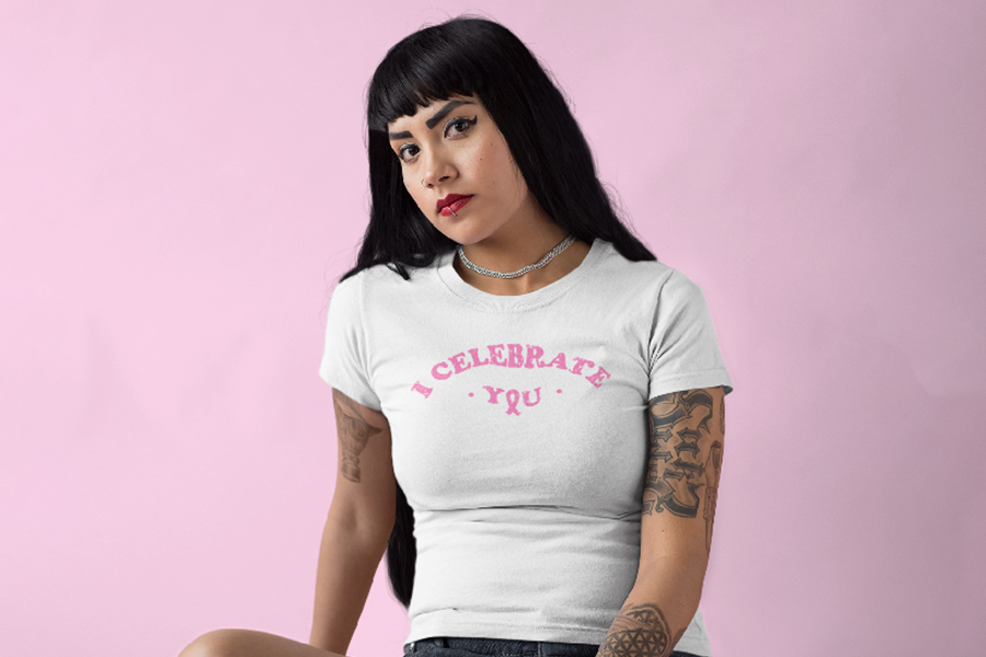 Kylie Minogue supports the Pink Ribbon Foundation