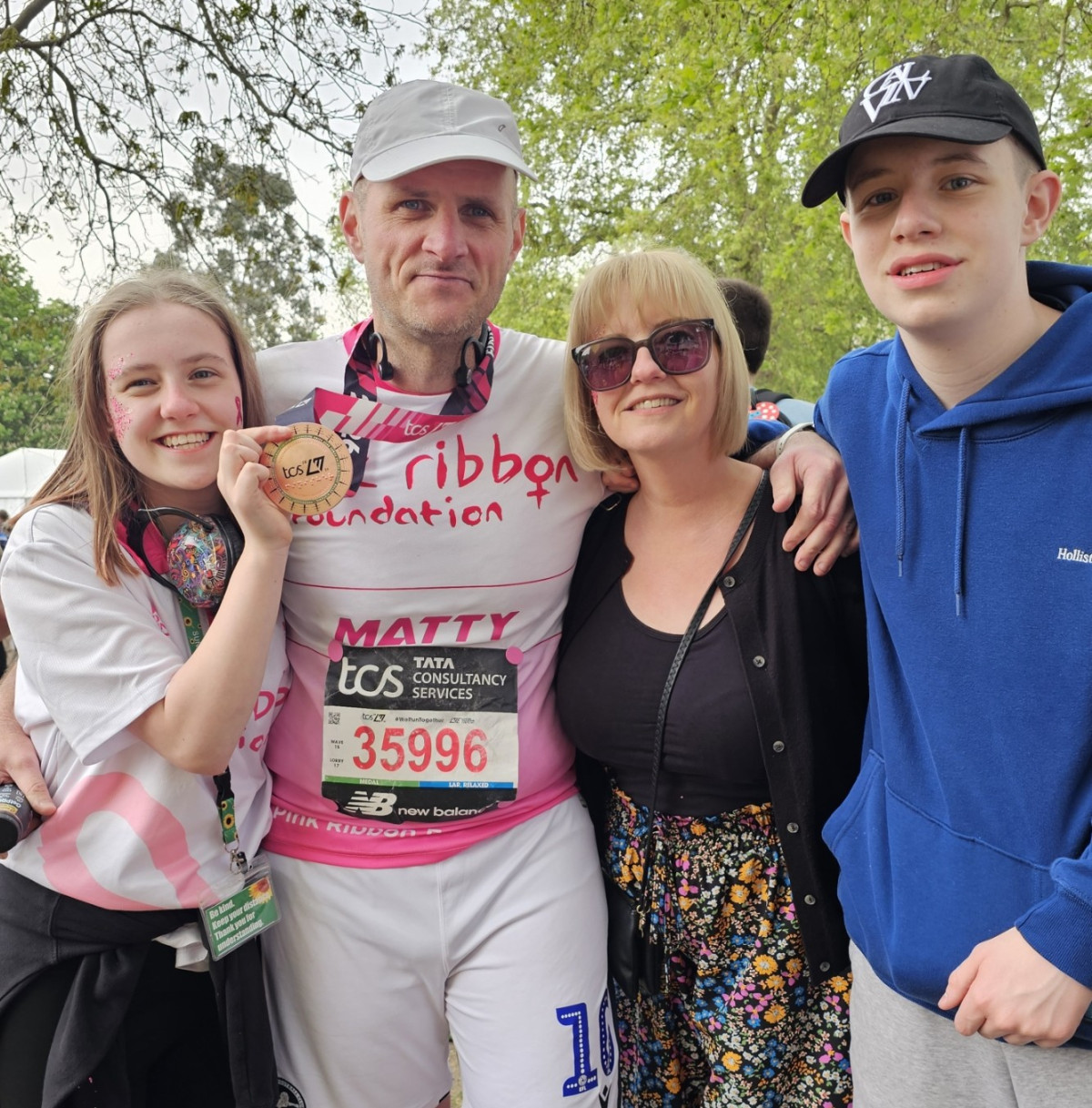 Matt Completes the London Marathon for Pink Ribbon Foundation