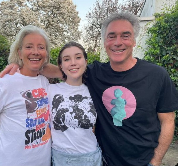 Emma Thompson and family support the Pink Ribbon Foundation