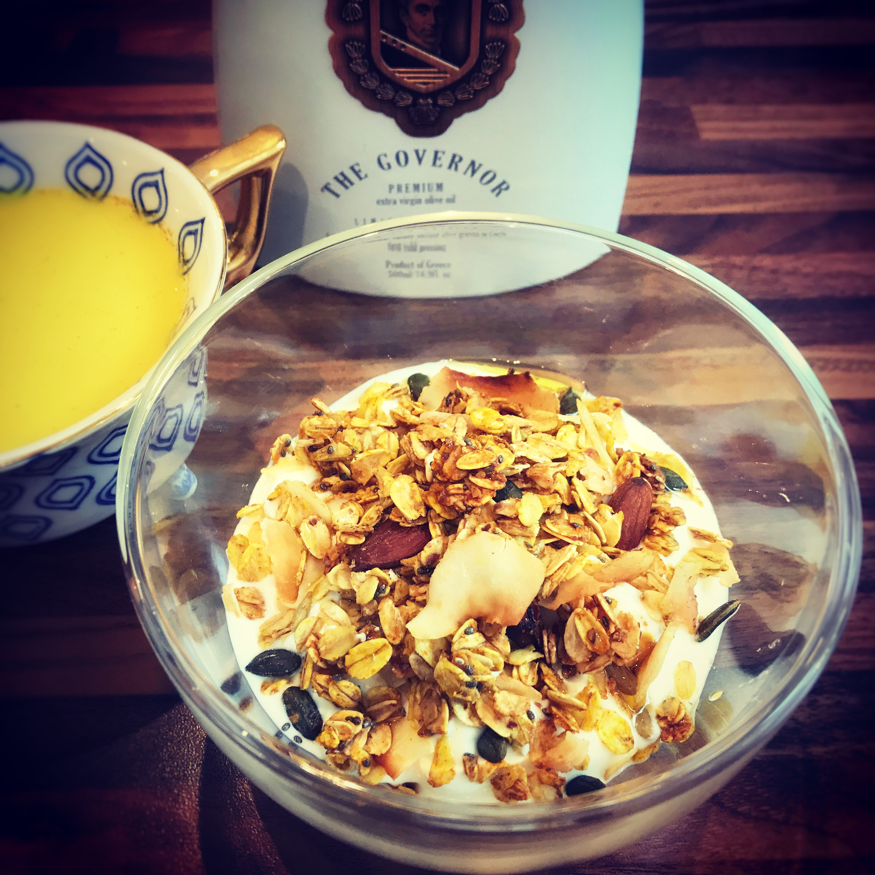 Chai spiced coconut granola