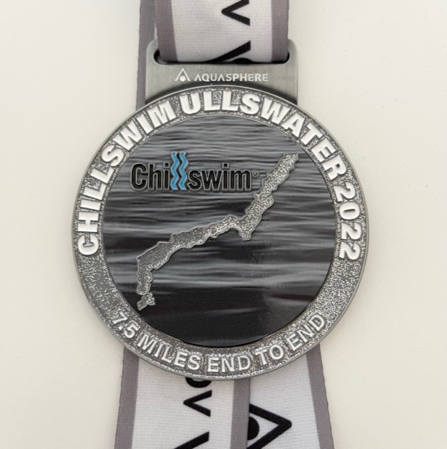 Sarah completes the Aquasphere Chillswim Ullswater challenge